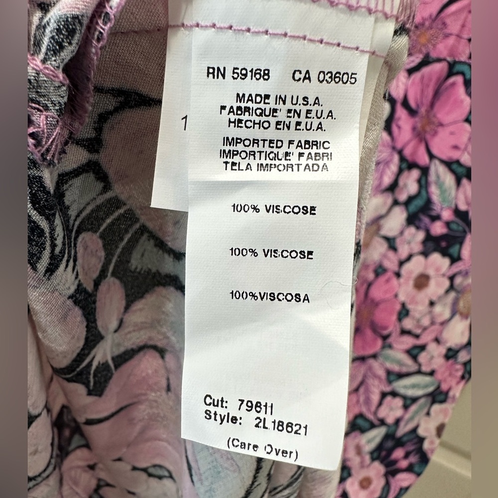 NWT Karen Kane size medium pink floral v-neck flutter sleeve maxi dress - Picture 6 of 7